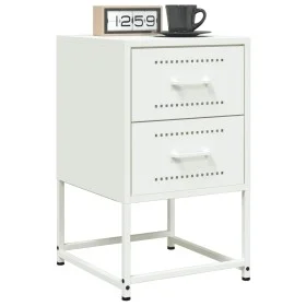 Mesitas de noche 2 unidades acero blanco 36x39x60,5 cm by , Nightstands - Ref: Foro24-846469, Price: 92,92 €, Discount: %