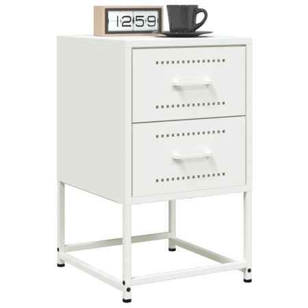 Mesitas de noche 2 unidades acero blanco 36x39x60,5 cm de , Mesitas de noche - Ref: Foro24-846469, Precio: 93,81 €, Descuento: %
