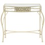 Mesa auxiliar estilo francés metal 82x39x76 cm dorada en Mesas auxiliares | Comprar online en Foru.es