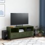 Mueble de TV de acero verde oliva 100,5x39x43,5 cm de , Muebles TV - Ref: Foro24-846696, Precio: 119,08 €, Descuento: %