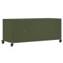 Mueble de TV de acero verde oliva 100,5x39x43,5 cm de , Muebles TV - Ref: Foro24-846696, Precio: 119,08 €, Descuento: %