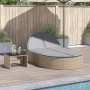 Tumbona doble con cojines ratán sintético beige de , Tumbonas - Ref: Foro24-368649, Precio: 275,53 €, Descuento: %