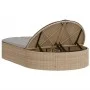 Doppel-Liegestuhl mit beigen Kunststoff-Rattan-Kissen. von , Liegen - Ref: Foro24-368649, Preis: 270,23 €, Rabatt: %