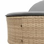 Tumbona doble con cojines ratán sintético beige de , Tumbonas - Ref: Foro24-368649, Precio: 275,53 €, Descuento: %