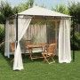 Cenador con paredes de malla acero crema 2,93x2,93 m de , Carpas y cenadores - Ref: Foro24-368434, Precio: 307,42 €, Descuent...