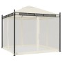 Cenador con paredes de malla acero crema 2,93x2,93 m de , Carpas y cenadores - Ref: Foro24-368434, Precio: 307,42 €, Descuent...
