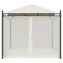 Cenador con paredes de malla acero crema 2,93x2,93 m de , Carpas y cenadores - Ref: Foro24-368434, Precio: 307,42 €, Descuent...