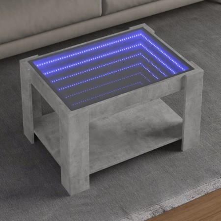 Mesa de centro y LED madera ingeniería gris hormigón 73x53x45cm de , Mesas de centro - Ref: Foro24-847549, Precio: 102,22 €, ...