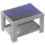 Mesa de centro y LED madera ingeniería gris hormigón 73x53x45cm de , Mesas de centro - Ref: Foro24-847549, Precio: 102,22 €, ...