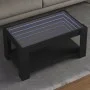 Mesa de centro con LED madera de ingeniería negro 93x53x45 cm de , Mesas de centro - Ref: Foro24-847554, Precio: 139,78 €, De...