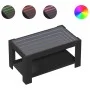 Mesa de centro con LED madera de ingeniería negro 93x53x45 cm de , Mesas de centro - Ref: Foro24-847554, Precio: 139,78 €, De...