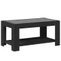 Mesa de centro con LED madera de ingeniería negro 93x53x45 cm de , Mesas de centro - Ref: Foro24-847554, Precio: 139,78 €, De...
