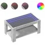 Mesa de centro y LED madera ingeniería gris hormigón 93x53x45cm de , Mesas de centro - Ref: Foro24-847556, Precio: 135,33 €, ...