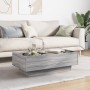 Mesa de centro y LED madera ingeniería gris Sonoma 90x50x30 cm de , Mesas de centro - Ref: Foro24-847523, Precio: 137,92 €, D...