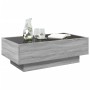 Mesa de centro y LED madera ingeniería gris Sonoma 90x50x30 cm de , Mesas de centro - Ref: Foro24-847523, Precio: 137,92 €, D...