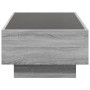 Mesa de centro y LED madera ingeniería gris Sonoma 90x50x30 cm de , Mesas de centro - Ref: Foro24-847523, Precio: 137,92 €, D...