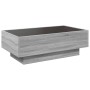 Mesa de centro y LED madera ingeniería gris Sonoma 90x50x30 cm de , Mesas de centro - Ref: Foro24-847523, Precio: 137,92 €, D...