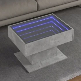 Mesa de centro y LED madera ingeniería gris hormigón 70x50x45cm de , Mesas de centro - Ref: Foro24-847535, Precio: 110,34 €, ...