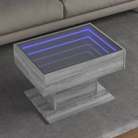 Mesa de centro y LED madera ingeniería gris Sonoma 70x50x45 cm by , Coffee table - Ref: Foro24-847537, Price: 130,75 €, Disco...