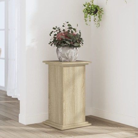Soportes de plantas madera ingeniería roble Sonoma 33x33x60 cm de , Soportes para macetas - Ref: Foro24-852962, Precio: 39,08...