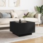 Mesa de centro con luz LED madera ingeniería negra 60x60x40 cm de , Mesas de centro - Ref: Foro24-847568, Precio: 117,88 €, D...