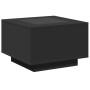 Mesa de centro con luz LED madera ingeniería negra 60x60x40 cm de , Mesas de centro - Ref: Foro24-847568, Precio: 117,88 €, D...