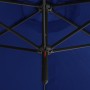 Sombrilla doble con palo de acero azul 600 cm de vidaXL, Sombrillas - Ref: Foro24-312569, Precio: 148,87 €, Descuento: %