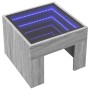 Mesa de centro con Infinity LED gris Sonoma 40x40x30 cm de , Mesitas de noche - Ref: Foro24-3284075, Precio: 66,32 €, Descuen...