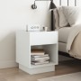 Mesita de noche con Infinity LED blanca 40x40x50 cm de , Mesitas de noche - Ref: Foro24-3284077, Precio: 60,44 €, Descuento: %