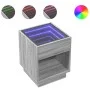 Mesa de centro con Infinity LED gris Sonoma 40x40x50 cm de , Mesitas de noche - Ref: Foro24-3284082, Precio: 71,62 €, Descuen...