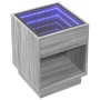 Mesa de centro con Infinity LED gris Sonoma 40x40x50 cm de , Mesitas de noche - Ref: Foro24-3284082, Precio: 72,72 €, Descuen...