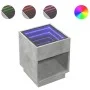 Mesita de noche con Infinity LED gris hormigón 40x40x50 cm de , Mesitas de noche - Ref: Foro24-3284080, Precio: 72,88 €, Desc...