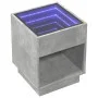 Mesita de noche con Infinity LED gris hormigón 40x40x50 cm de , Mesitas de noche - Ref: Foro24-3284080, Precio: 72,88 €, Desc...
