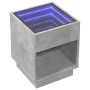 Mesita de noche con Infinity LED gris hormigón 40x40x50 cm de , Mesitas de noche - Ref: Foro24-3284080, Precio: 74,08 €, Desc...