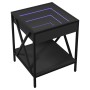 Mesita de noche con Infinity LED negra 40x40x49 cm de , Mesitas de noche - Ref: Foro24-3284096, Precio: 69,31 €, Descuento: %