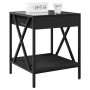 Mesita de noche con Infinity LED negra 40x40x49 cm de , Mesitas de noche - Ref: Foro24-3284096, Precio: 69,31 €, Descuento: %