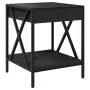 Mesita de noche con Infinity LED negra 40x40x49 cm de , Mesitas de noche - Ref: Foro24-3284096, Precio: 68,20 €, Descuento: %