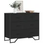 Cómoda madera de ingeniería negro 91x35,5x74,5 cm by , Drawers - Ref: Foro24-3295302, Price: 159,38 €, Discount: %