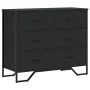 Cómoda madera de ingeniería negro 91x35,5x74,5 cm by , Drawers - Ref: Foro24-3295302, Price: 159,38 €, Discount: %