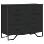 Cómoda madera de ingeniería negro 91x35,5x74,5 cm de , Cajoneras - Ref: Foro24-3295302, Precio: 162,15 €, Descuento: %