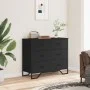 Cómoda madera de ingeniería negro 91x35,5x74,5 cm by , Drawers - Ref: Foro24-3295302, Price: 159,38 €, Discount: %
