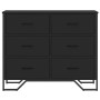 Cómoda madera de ingeniería negro 91x35,5x74,5 cm de , Cajoneras - Ref: Foro24-3295302, Precio: 162,15 €, Descuento: %