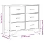 Cómoda madera de ingeniería negro 91x35,5x74,5 cm by , Drawers - Ref: Foro24-3295302, Price: 159,38 €, Discount: %