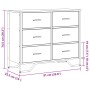 Cómoda madera de ingeniería negro 91x35,5x74,5 cm de , Cajoneras - Ref: Foro24-3295302, Precio: 162,15 €, Descuento: %
