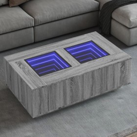 Mesa de centro con Infinity LED gris Sonoma 116x69x40 cm de , Mesas de centro - Ref: Foro24-3284061, Precio: 223,68 €, Descue...