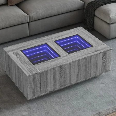 Mesa de centro con Infinity LED gris Sonoma 116x69x40 cm de , Mesas de centro - Ref: Foro24-3284061, Precio: 220,06 €, Descue...