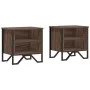 Mesitas noche 2 uds madera ingeniería marrón roble 40x30x40 cm by , Nightstands - Ref: Foro24-848503, Price: 46,16 €, Discoun...