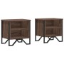 Mesitas noche 2 uds madera ingeniería marrón roble 40x30x40 cm de , Mesitas de noche - Ref: Foro24-848503, Precio: 46,74 €, D...