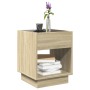 Mesa de centro con Infinity LED roble Sonoma 40x40x50 cm de , Mesas de centro - Ref: Foro24-847646, Precio: 60,20 €, Descuent...
