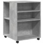 Mesa auxiliar ruedas madera ingeniería gris hormigón 55x60x78cm de , Armarios archivadores - Ref: Foro24-853158, Precio: 69,9...